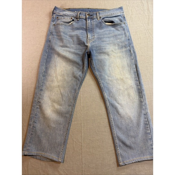 Levi's Other - Levis 506 Cotton Jeans 34x30 (34x26) Mens Mid Blue Relaxed Straight Fit Stretch